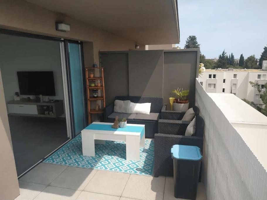 Magnifique Rooftop Duplex Climatise Familial, Aux Arceaux Montpellier Exterior foto